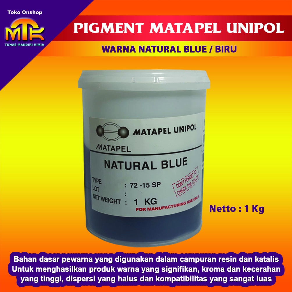 PIGMENT NATURAL BLUE / BIRU Pewarna Produk Industri Untuk Resin dan Katalis