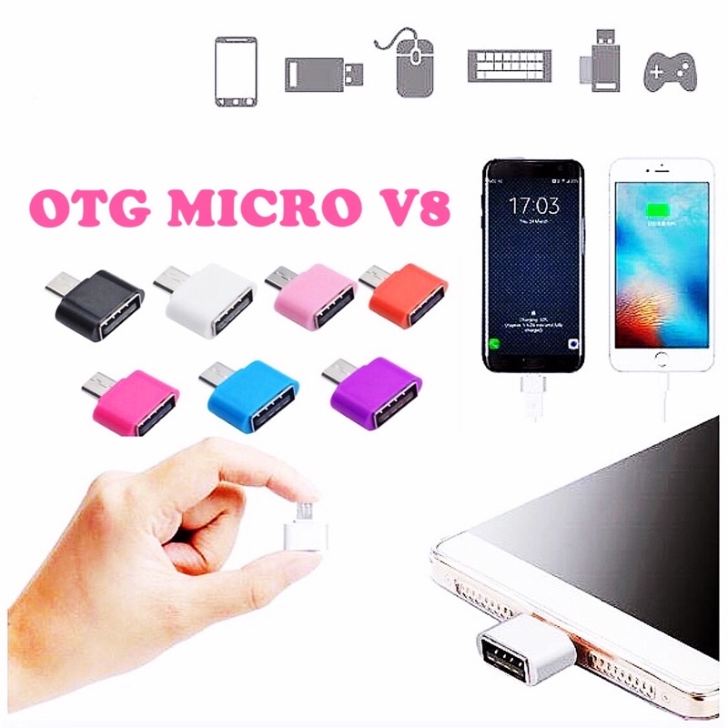 OTG Non Kabel Micro (V8) / OTG MINI PERSEGI V8 / Micro Usb Konektor Non Kabel MURAH