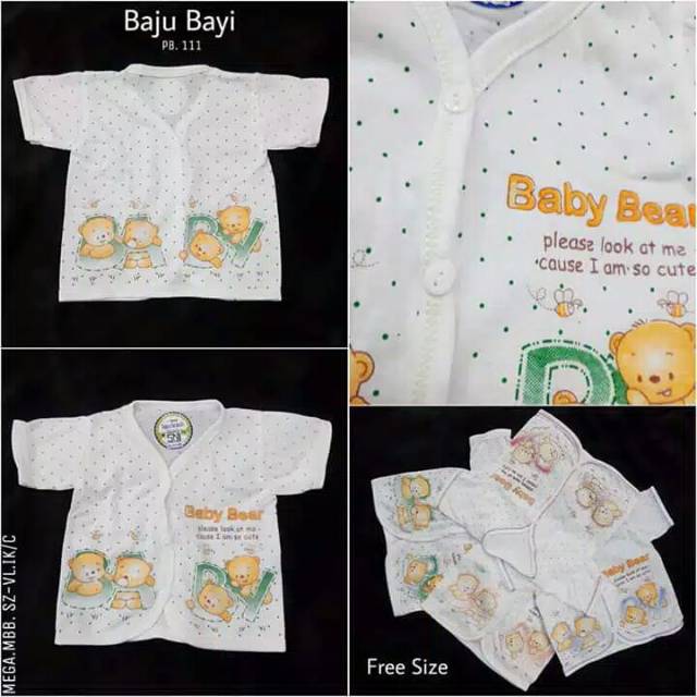 3PC BAJU BAYI MEYGA LENGAN PENDEK-BAJU BAYI LENGAN PENDEK MEYGA SNI-BAJU BAYI LENGAN PENDEK MURAH