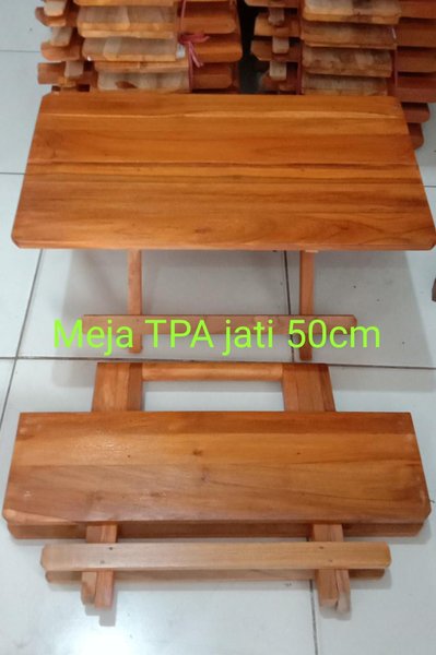 Jual MEJA TPA KAYU JATI 50 CM - MEJA BELAJAR MENGAJI - ALAS BACA AL