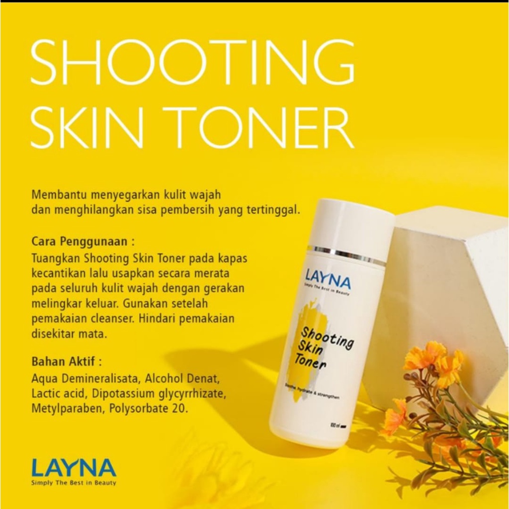 Layna Toner Shooting Skin 100ml ORI FREE GIFT