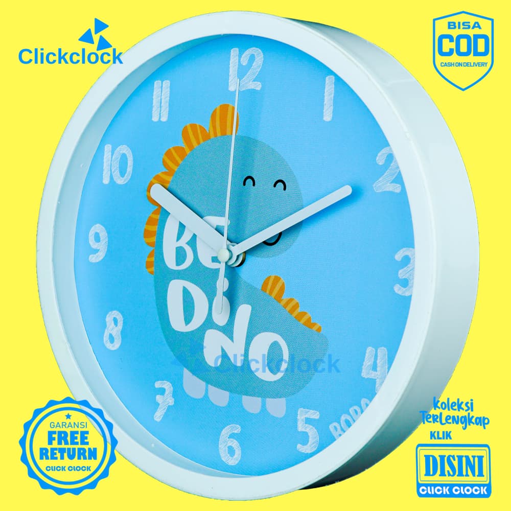 Jam Dinding Quartz Binatang Be Dino Boba BB1212 Besar Hiasan Dinding Unik