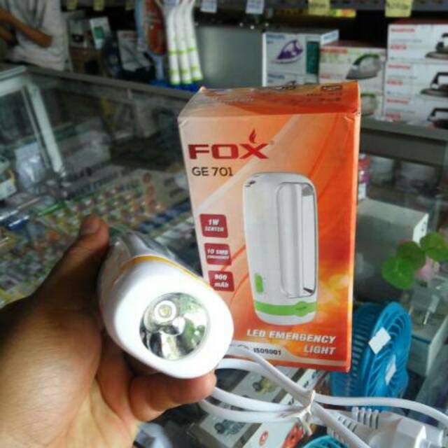 Senter Fox 701 senter emergency 701 Led Terang Tahan 3 jam lampu darurat senter darurat