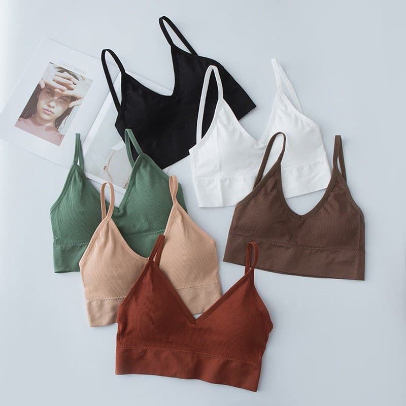 Bra Wanita Tanpa Kawat Bahan Halus Pakaian Dalam bralette Push Up Elastis Sexy Busa