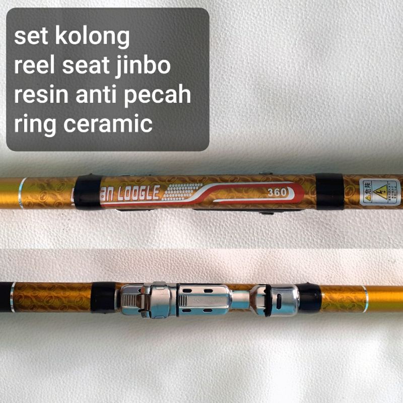 Tegek pancing Daihan Loogle dan Daihan STAR fiber murah set kolong ukuran 360 dan 450