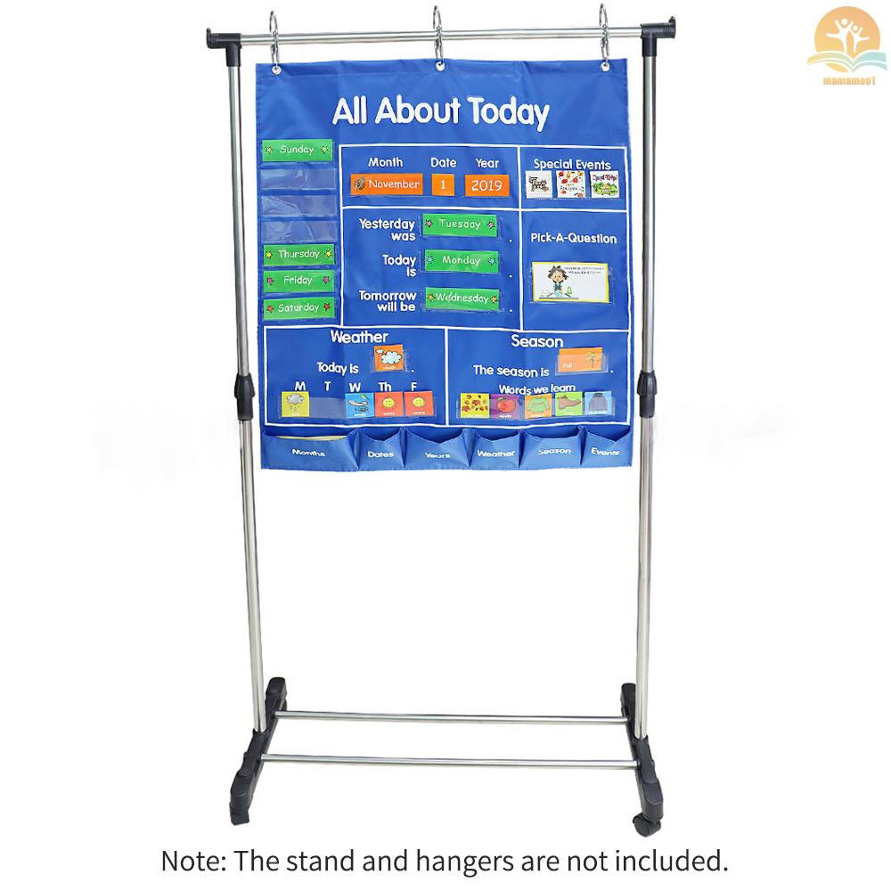 School Classroom Pocket Chart with Date Month Year Week Season Weather Event Cards Teacher Teaching Tool All about Today Activity Learning Resource