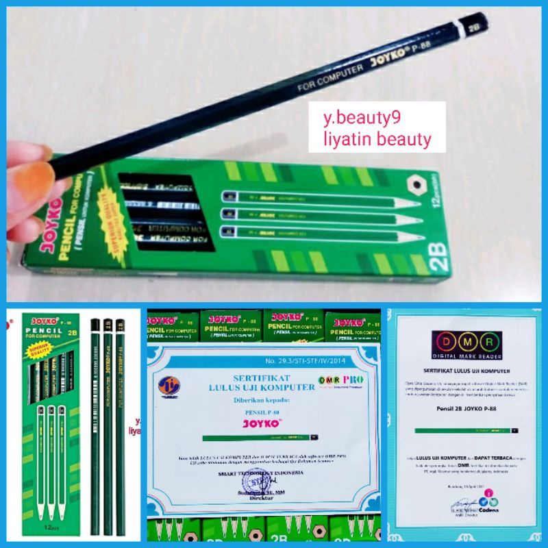 

Pensil Joyko 2B 1 Pack isi 12 PCS Murah / Pensil Komputer Joyko 2B