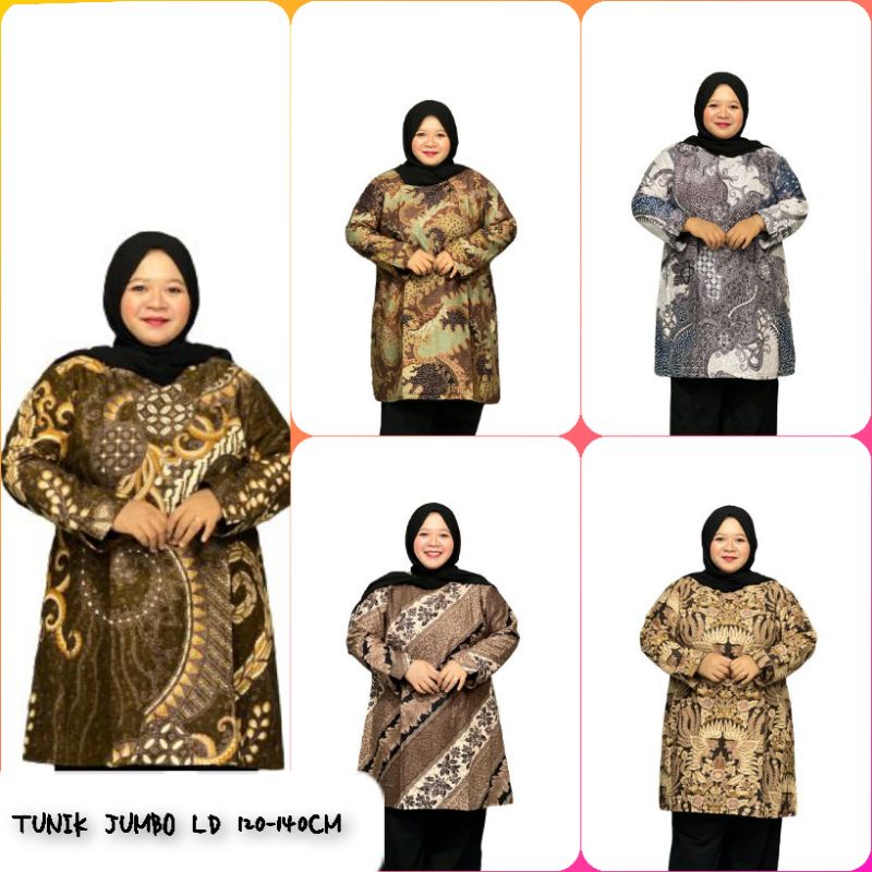 TUNIK BATIK JUMBO LD 120 LD 130 LD 140