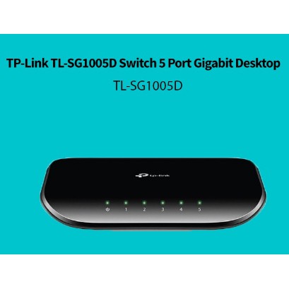 TP-LINK TL-SG1005D Switch 5 Port Gigabit Plastic Desktop Switch Hub