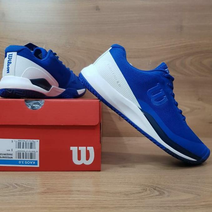 Discount Sepatu Tenis Wilson Rush Pro 3.0 Sepatu Olahraga Pria - Blue, 40
