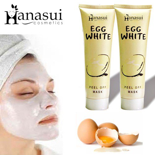 Hanasui Peel Off Egg White Mask / Masker Putih Telur Instan