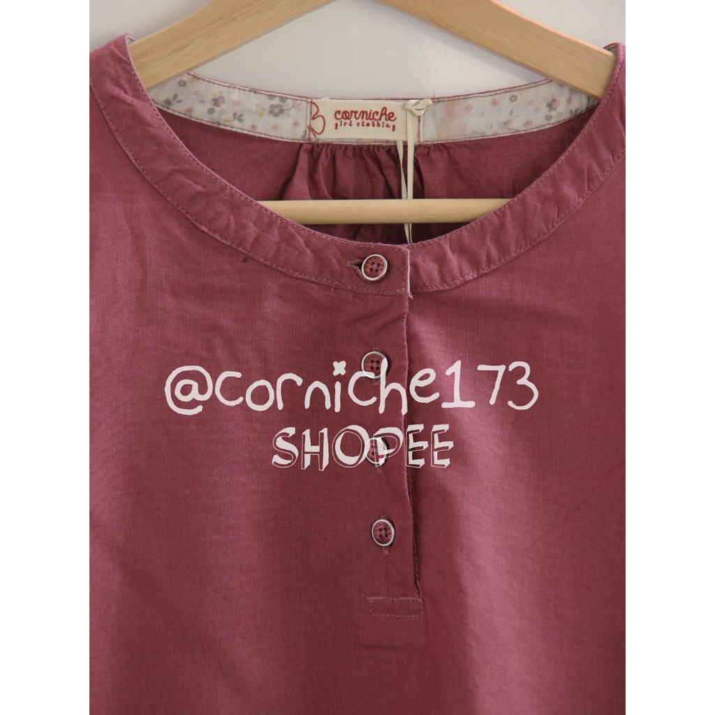 Corniche Diara Blouse Maroon - TH231129-1