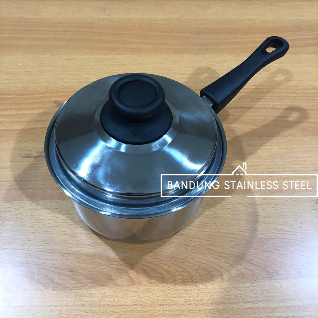 Panci susu kecil milk pot 16cm tutup stainless steel murah MT