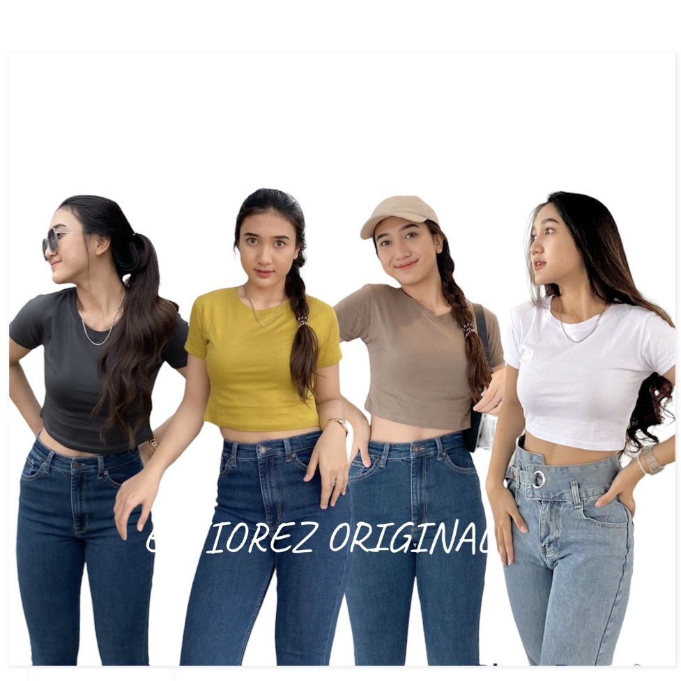 Kaos Crop Top Kaos Crop Tee cotton combed 24s
