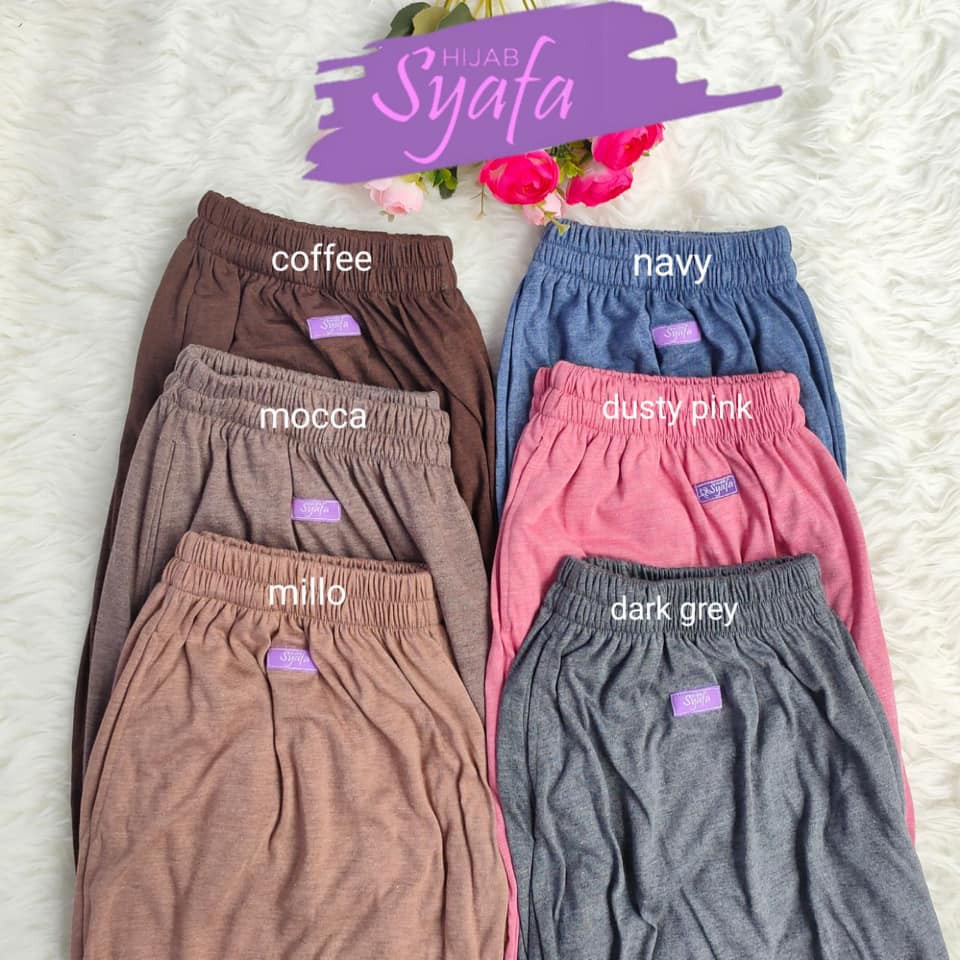 Celana Daleman Gamis Celamis Inner Legging Kulot Panjang Jumbo Wanita Muslimah Dewasa Premium Syafa Hijab