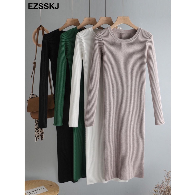 VS GG - Baju DRESS KNIT RIB BODY WELNA