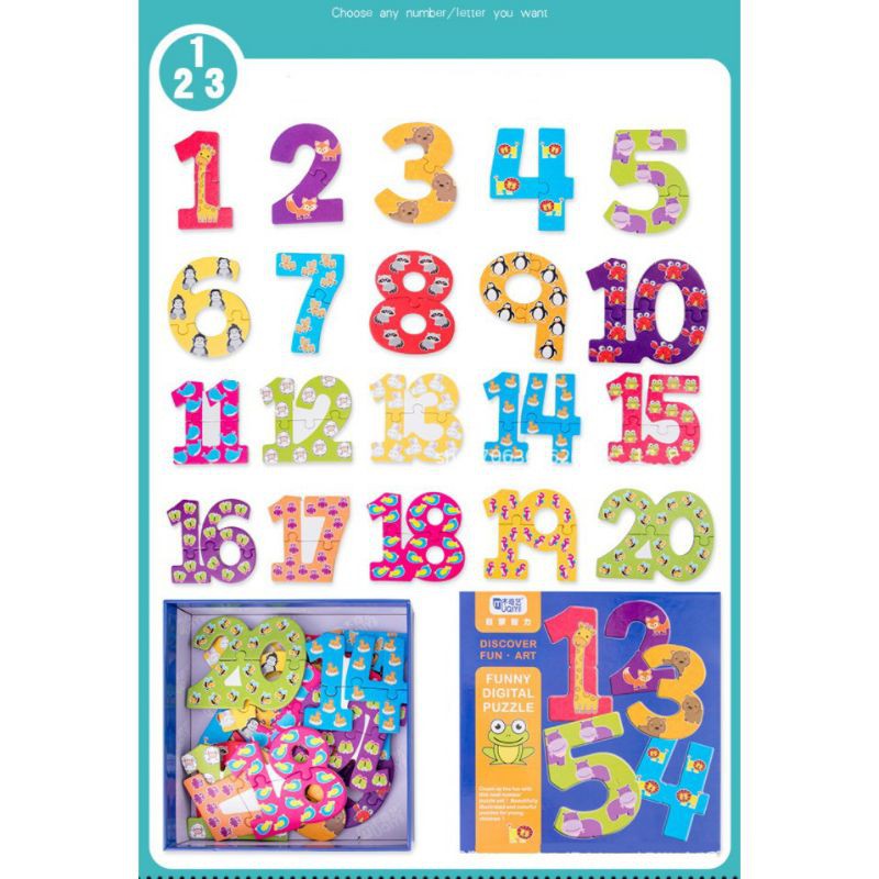 BIANCA - Puzzle Edukasi Alphabet Number / Puzzle Jigsaw Huruf Angka