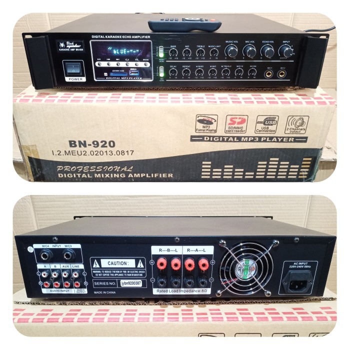BLACK SPIDER BS BN 920 POWER AMPLIFIER SOUND SYSTEM AMPLI