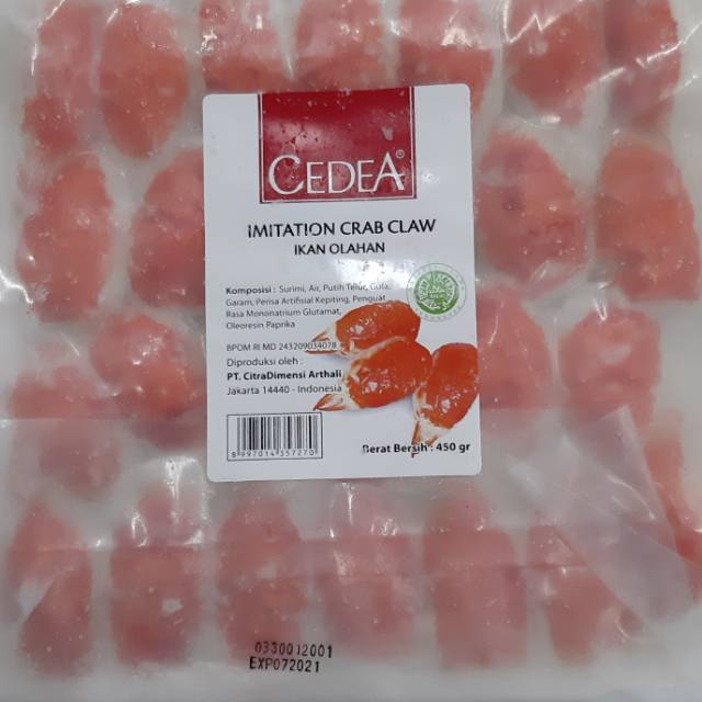 

Cedea crab claw 450gr