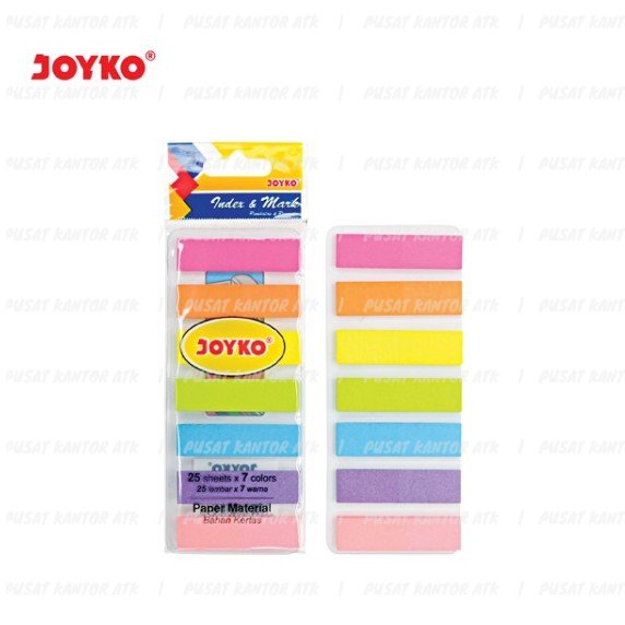 

Index Mark Joyko IM-32 | IM 32 IM32 25 lembar x 7 Warna | Pembatas Penanda Panah | Memo Tempel Polos Berwarna Index Pembatas Buku Sticky Note Kertas Warna Warni Berbagai Ukuran | Murah Berkualitas Grosir dan Eceran