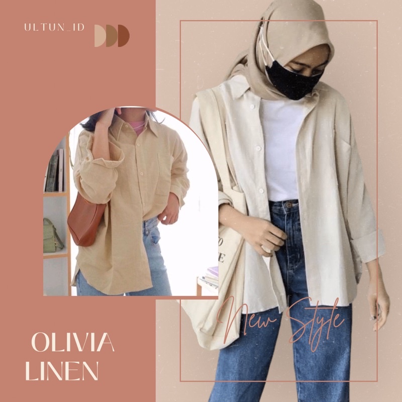 Yurim Blouse Ruffle - Atasan Wanita - Kemeja Linen Basic Lengan Panjang