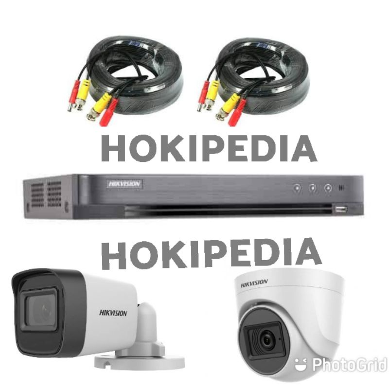 PAKET CCTV 2 KAMERA 5MP HIKVISION PAKET CCTV 2CH 5MP HIKVISION LENGKAP