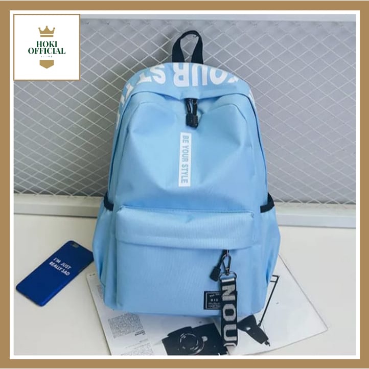 [COD] Be Your Style Tas Sekolah Pria Wanita Backpack Sekolah Korean Style Kapasitas Besar Ada Slot Laptop Up To 15 Inch HokiOfficial