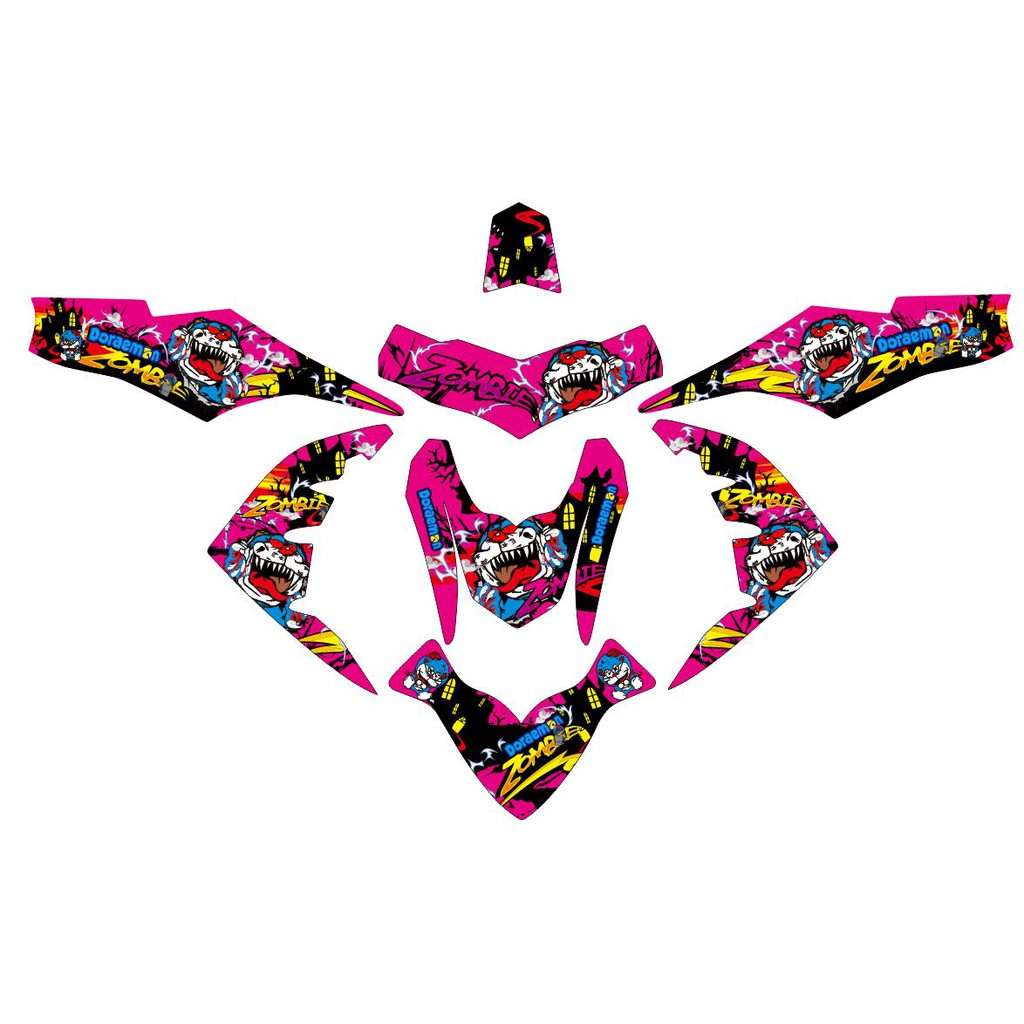 Decal Stiker Full body Mio M3 / mio Z / Mio 125 Doremon Zombie