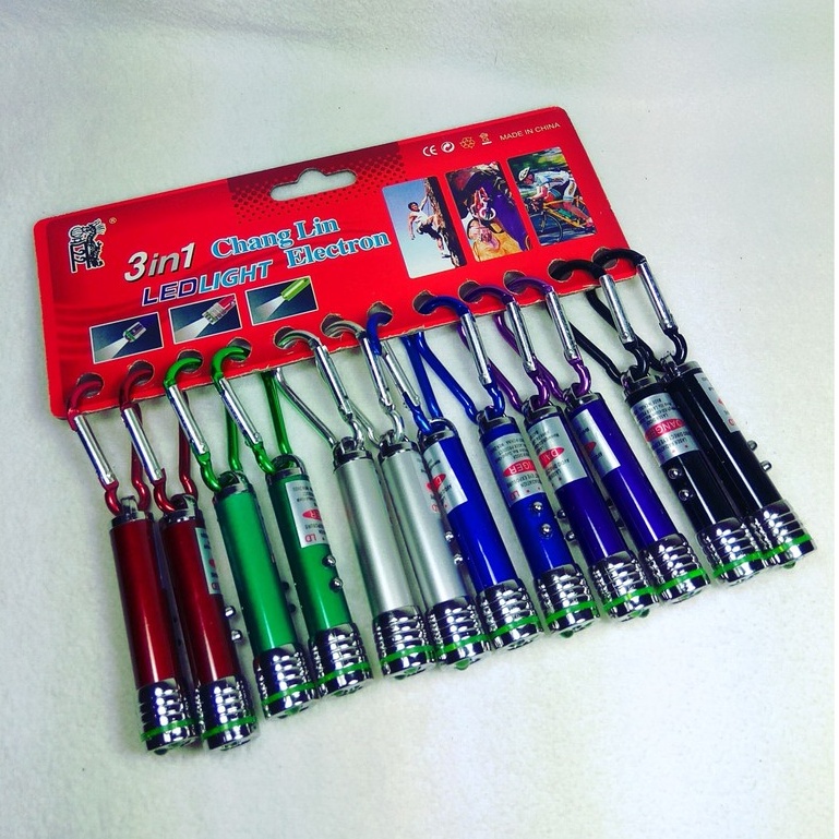 Laser Pointer / Senter Mini / Mainan Gantungan Lampu Motif Polos