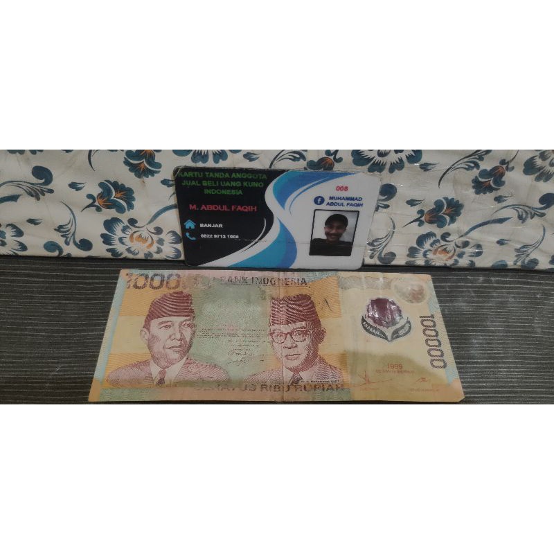 uang kuno 100 rb Soekarno tahun 1999