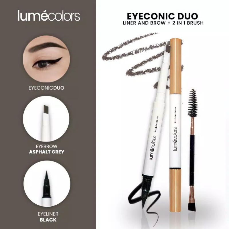 Lumecolors Eyeconic Duo Liner &amp; Brow 2 IN 1 WITH BRUSH