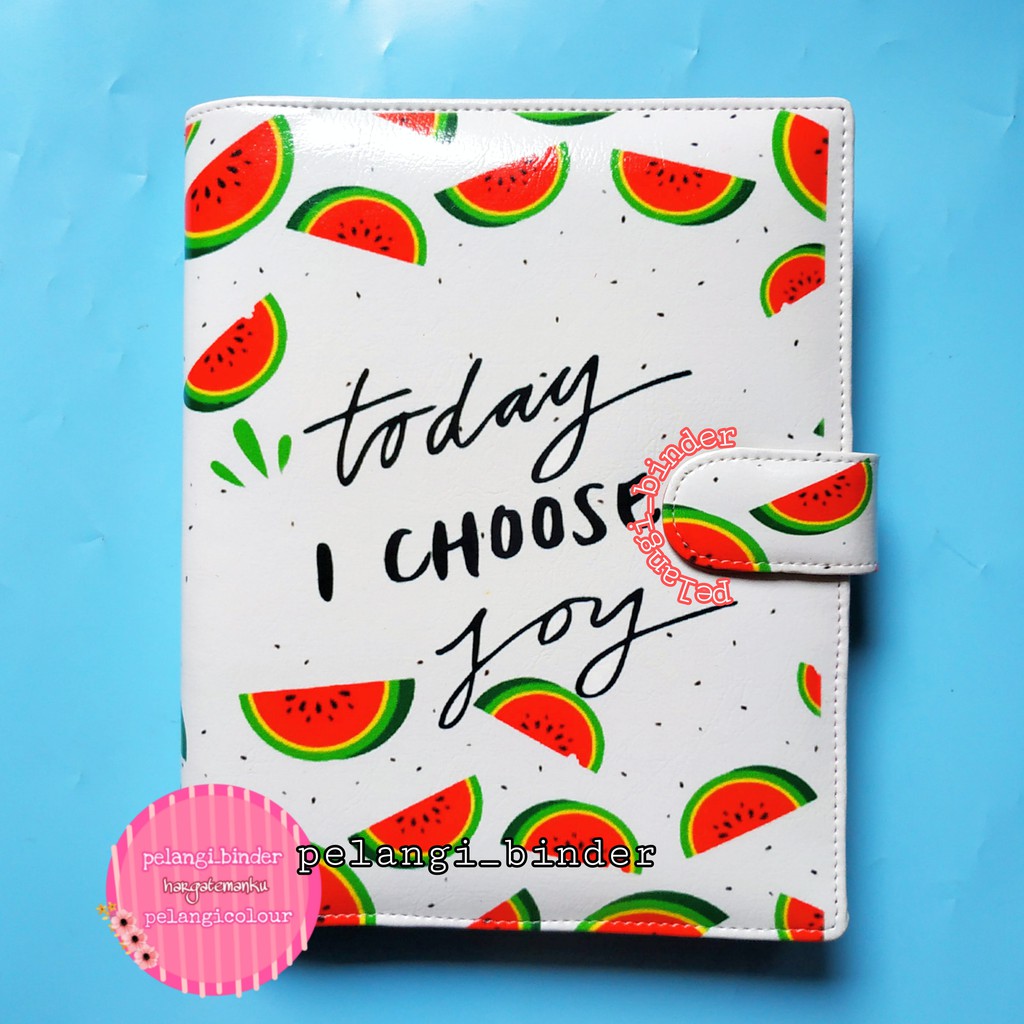 

Binder printing motif semangka watermelon ukuran A5 B5