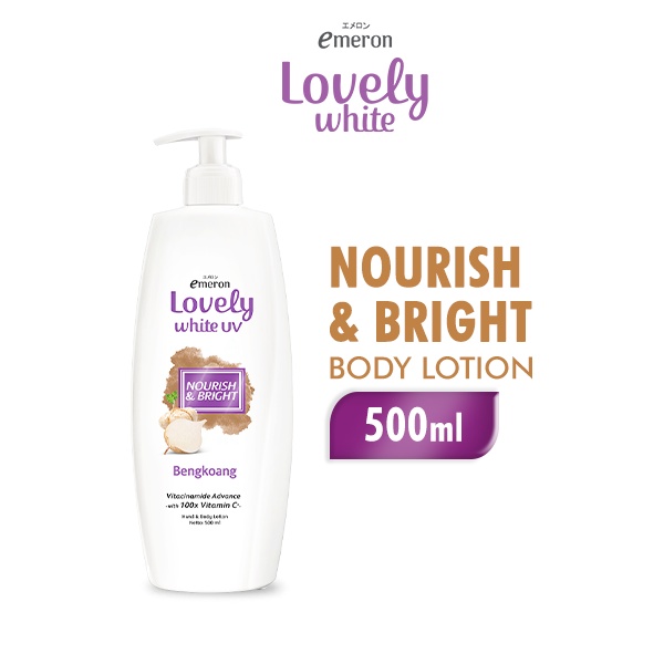 EMERON LOVELY Hand & Body Lotion Nourish Bright Botol 500ML