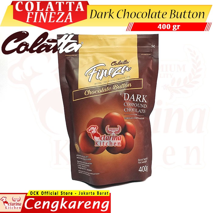 Jual Colatta Fineza Chocolate Button Gram Dark Compound Coklat Gr Shopee Indonesia