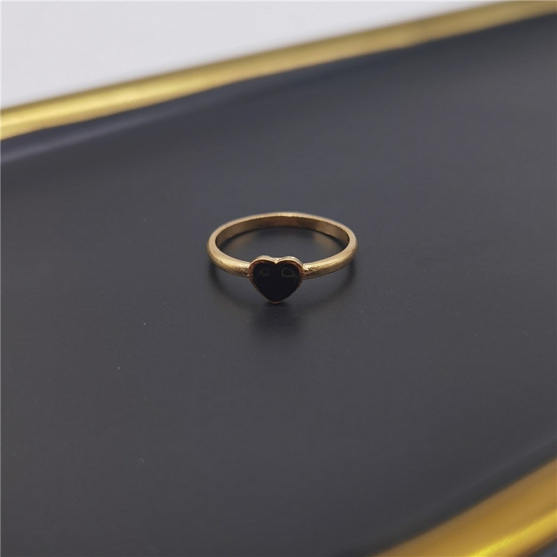 AZ211 Cincin Titanium Asli 18k Cincin Wanita Berbentuk Hati