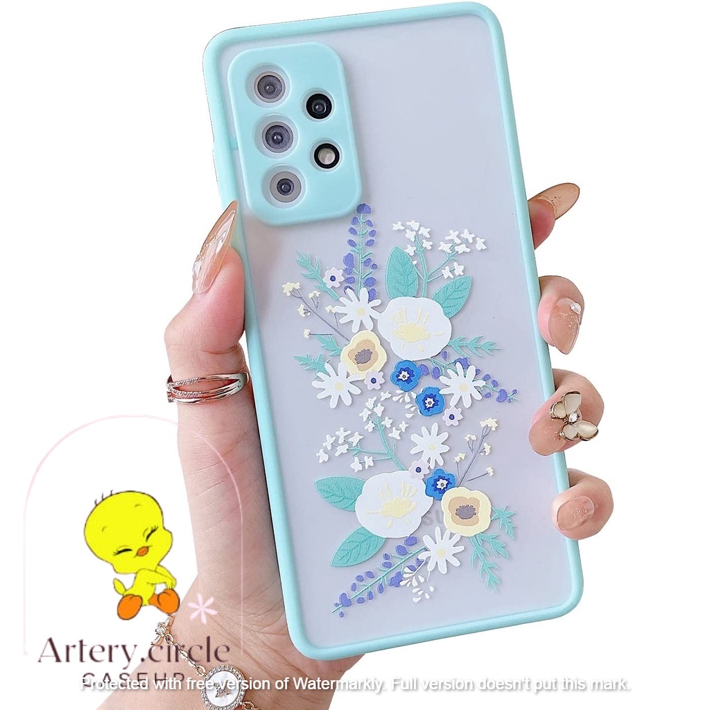 CASING COMPATIBLE FOR  SAMSUNG A13 5G A23 4G DOVE LAVENDER FLOWER DOVE MATTE CASE HARD FASHION