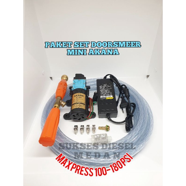 Alat Cuci Motor Mobil AC Doorsmeer Mini Steam Jet Cleaner Pompa Air DC Cuci Screen Sablon Adaptor 8A