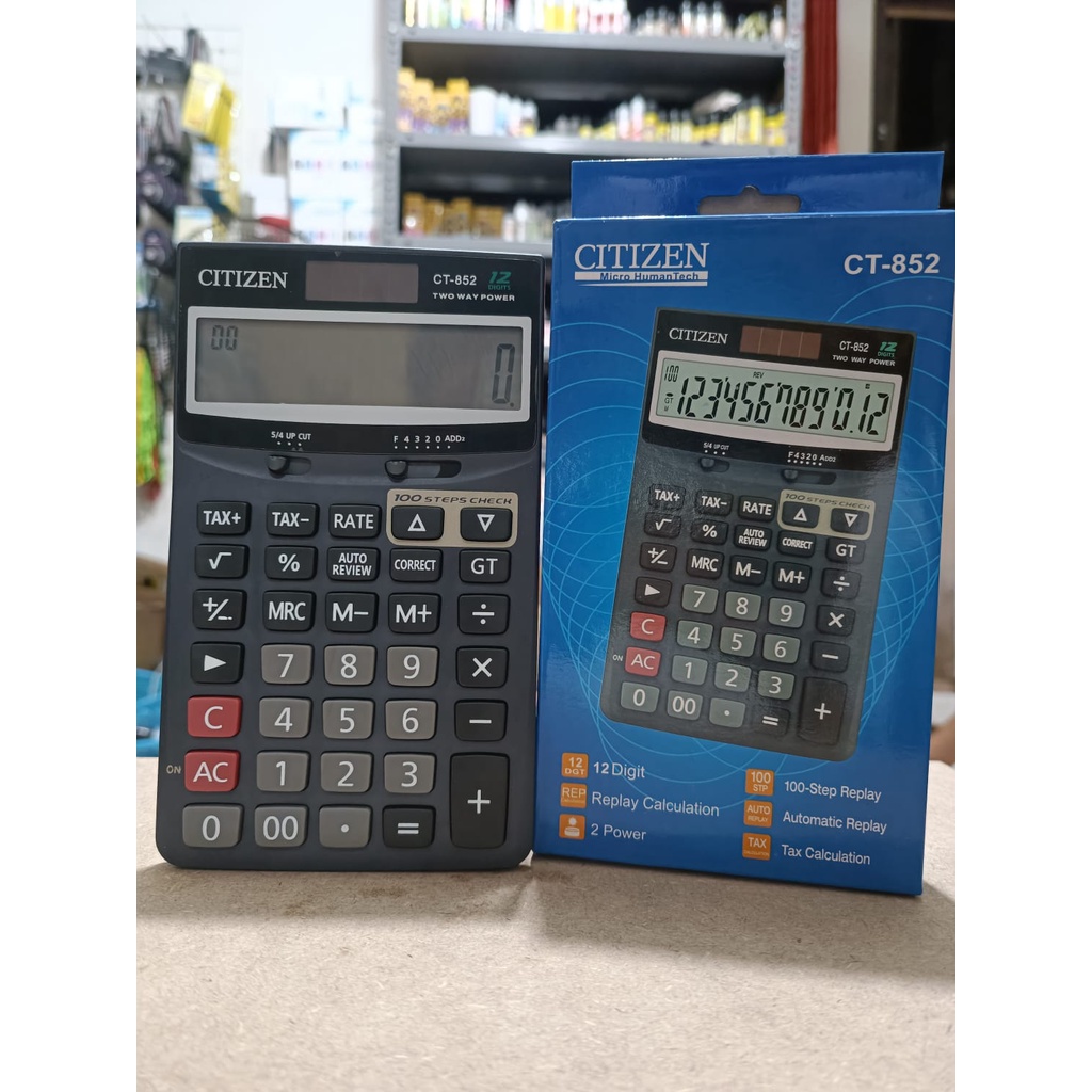 Kalkulator CITIZEN CT852 12 digit calculator CT-852 kasir alat hitung menghitung