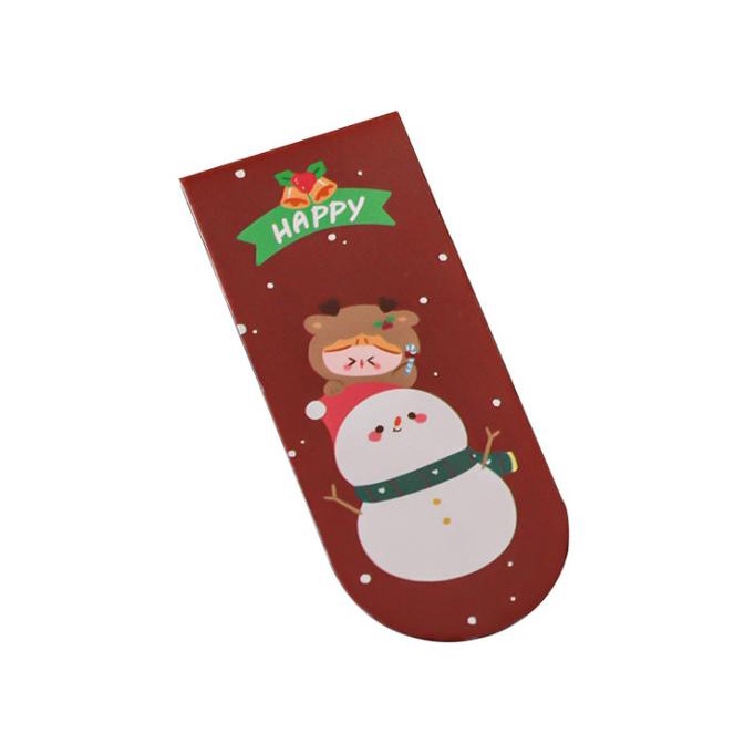 

PEMBATAS BUKU MAGNET NATAL BOOKMARK MAGNETIC MERRY CHRISTMAS XMASS - RED