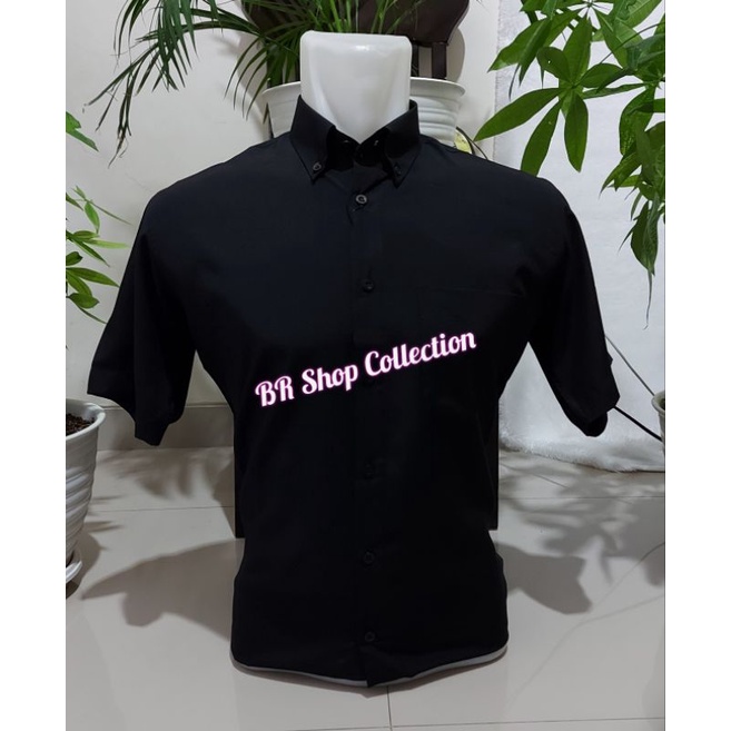 Kemeja polos slimfit putih hitam lengan panjang dan pendek jumbo big size S M L XL XXL XXXL 2XL 3XL