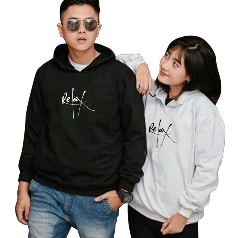 Parisdivarious Sweater Hoodie Jemper Relax Bahan Fleece Size S - XXL (Pria &amp; Wanita)