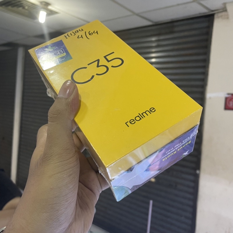 realme c35 new ram 4/64gb garansi resmi warna hijau