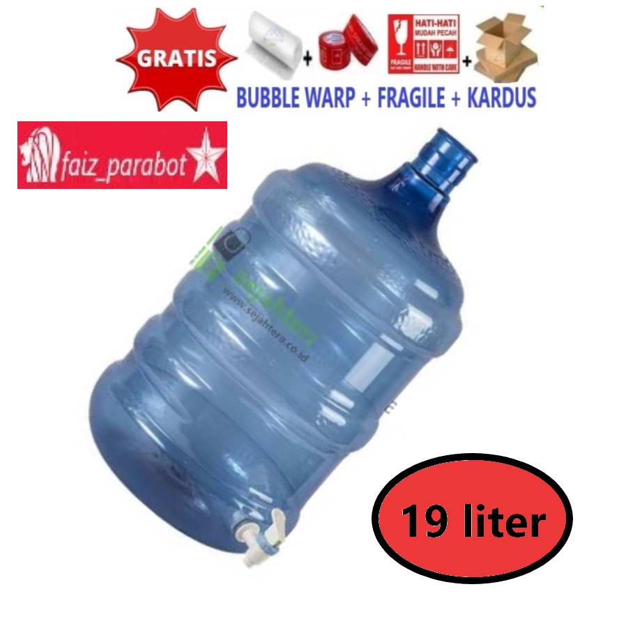 GALON PET 19 LITER DENGAN KRAN