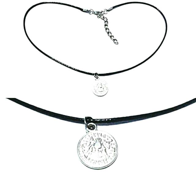 Baby Choker Necklace Silver Coin | Kalung Handmade