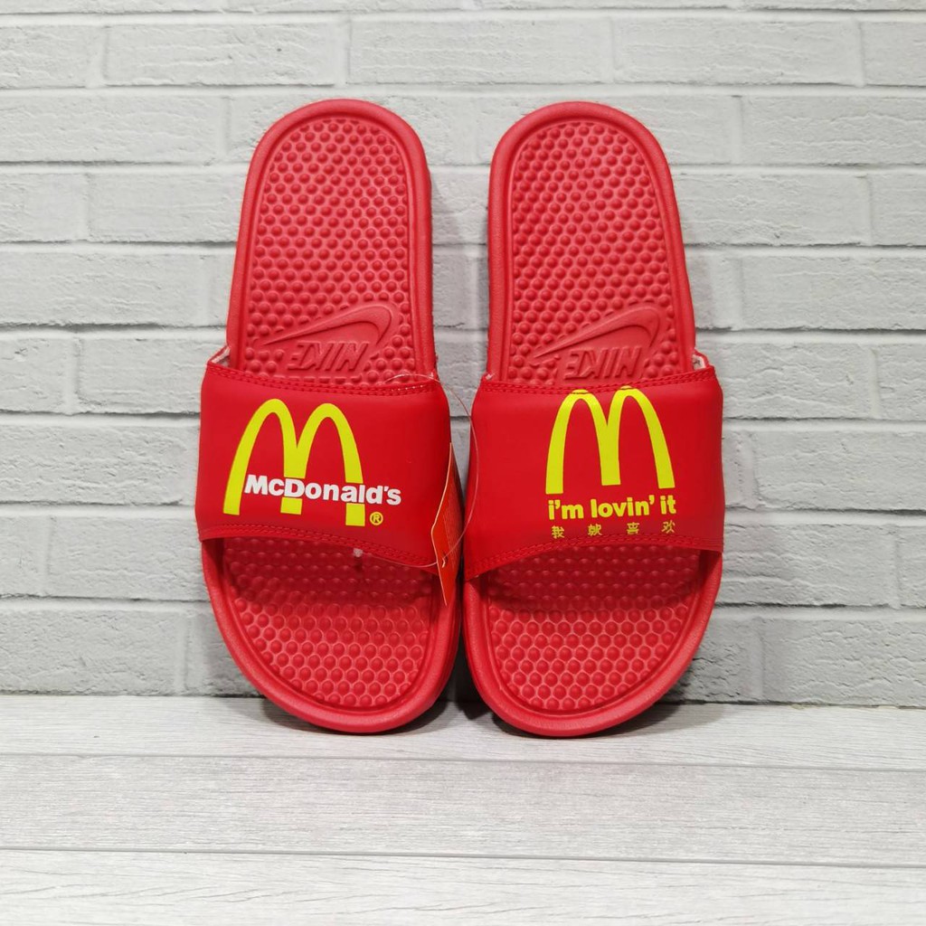 Nike x McDonald's FULL MERAH Sendal Slide