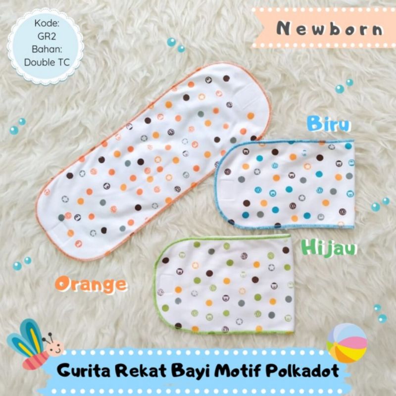 3 pcs Gurita rekat Bayi motif polkadot Premium Quality SNI