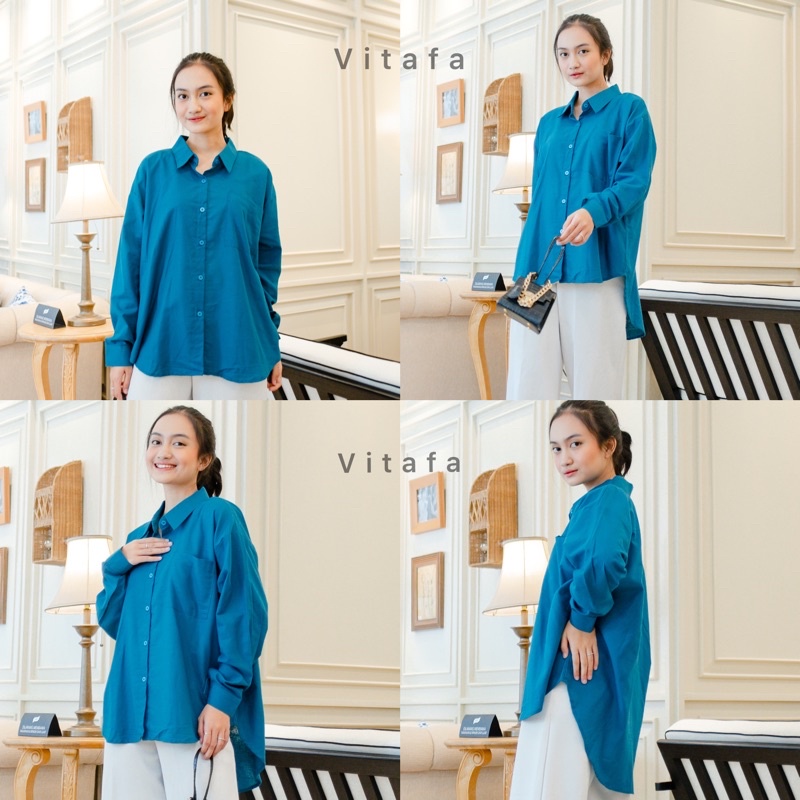 OVERSIZED LINEN SHIRT | KEMEJA LINEN OVERSIZE BY VITAFA ID