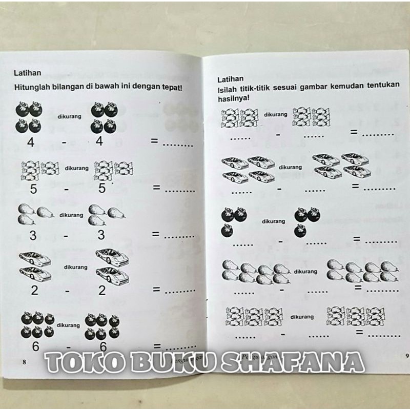 HARGA UNTUK 4 BUKU : Pandai Matematika Penjumlahan Pengurangan Perkalian Pembagian Untuk TK dan SD Kelas 1