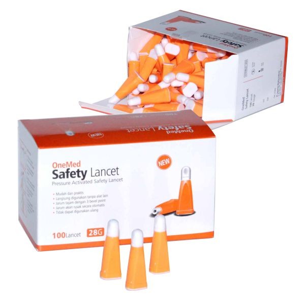 Safety Lancets 28G OneMed box isi 100pcs OJ2