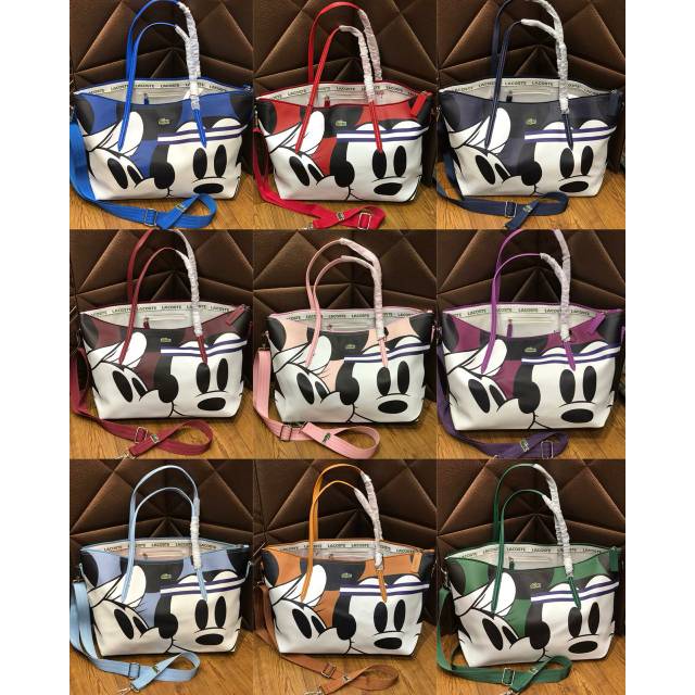TERMURAH TAS Lacoste Tote Mickey Wanita